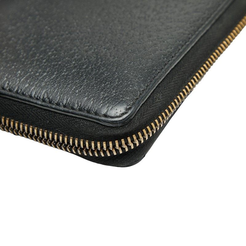 Gucci Ggmarmont Round Zipper Long Wallet 428736 Black Leather Ladies Gucci