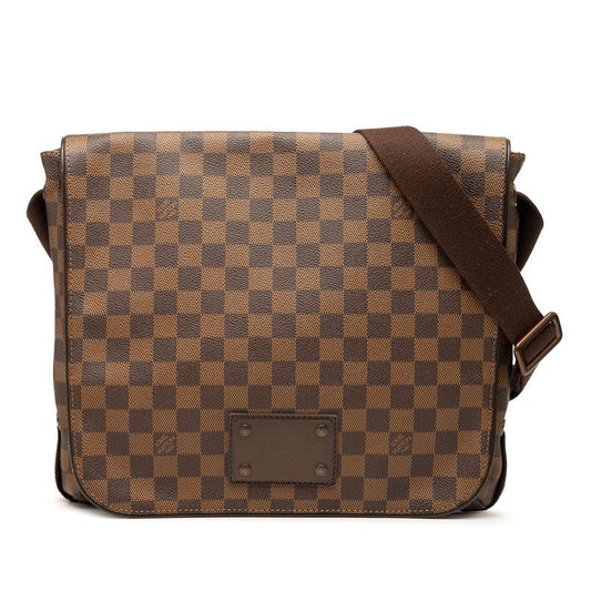 Louis Vuitton Damier Brooklyn MM Crossbody Shoulder Bag N51211 Brown PVC