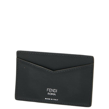 Fendi Zucca Card Case Pass Case 7ar911 Brown Black PVC Leather Women Fendi