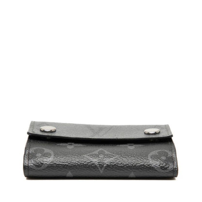 Louis Vuitton Monogram Eclipse Discovery Trifold Compact Wallet M67630 Black