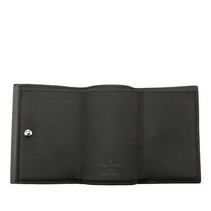 Louis Vuitton Monogram Eclipse Discovery Trifold Compact Wallet M67630 Black