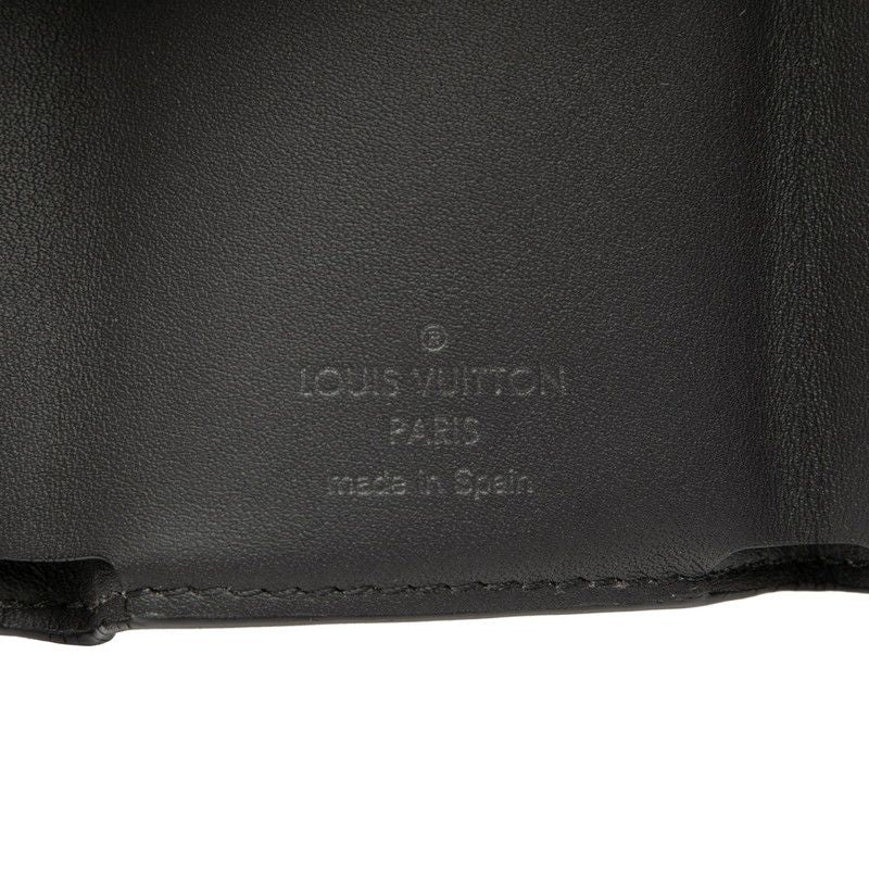 Louis Vuitton Monogram Eclipse Discovery Trifold Compact Wallet M67630 Black
