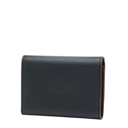 Loewe Anagram Trifold Compact Wallet Black Leather Women's Loewe