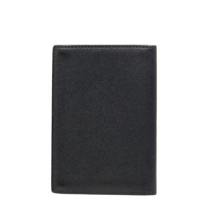 Cartier Must de Cartier Card Case Pass Case Black Leather Men's Cartier