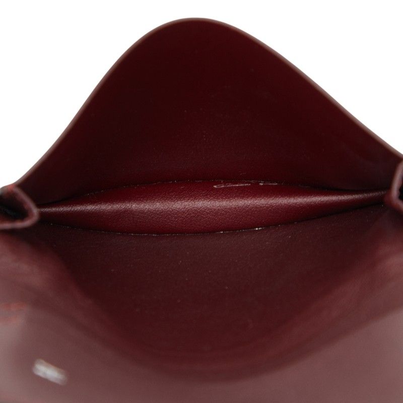 Cartier Must de Cartier Card Case Pass Case Black Leather Men's Cartier