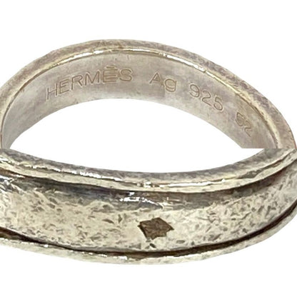 Hermes Suntulle Belt Motif Silver 925 Ring No 10 Accessory 90503