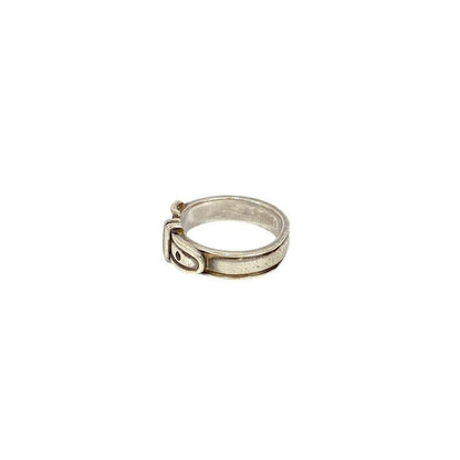 Hermes Suntulle Belt Motif Silver 925 Ring No 10 Accessory 90503
