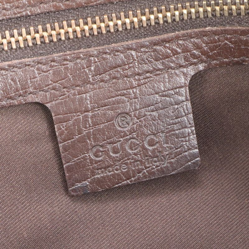 Polar Gucci GG Canvas Sherry Line Charm Leather Tote Bag Shoulder 137396 Women