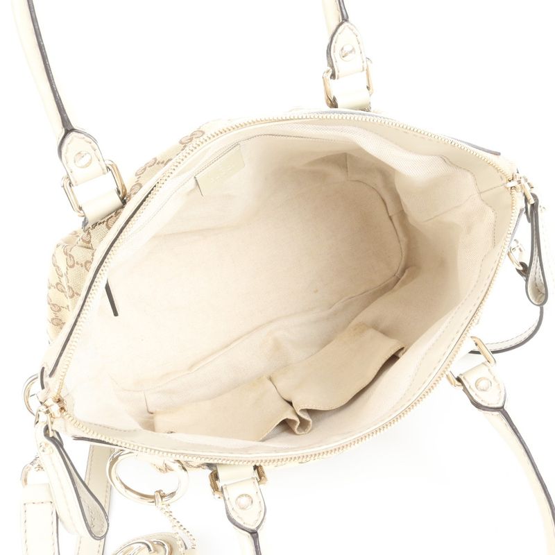 Polar Gucci GG Canvas Sookie 247902 Leather 2WAY Shoulder Bag Crossbody Hand