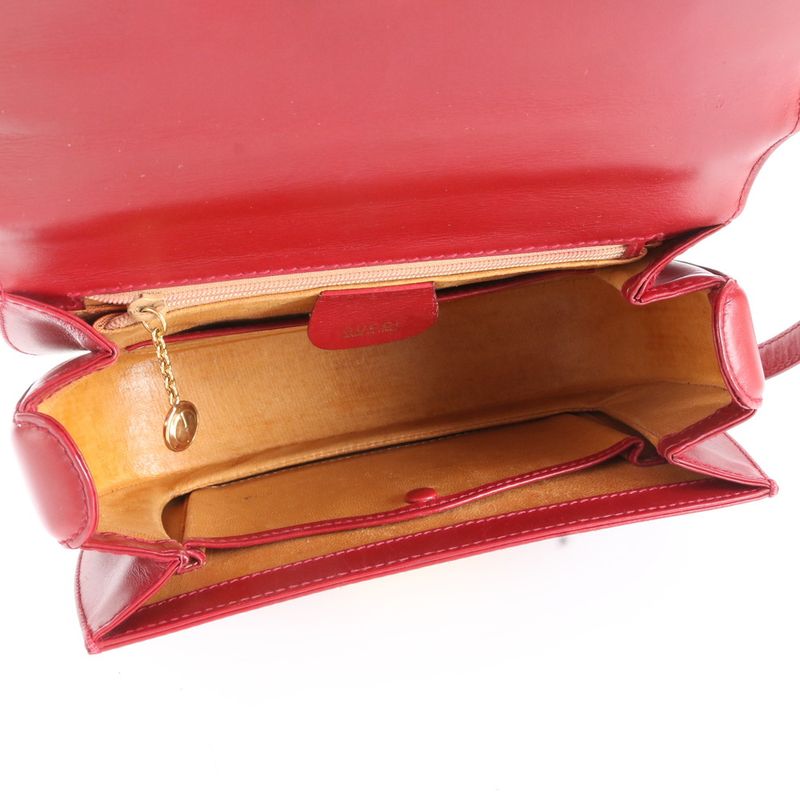 Polar Vintage Old Gucci Lady Lock Leather 2WAY Shoulder Bag Crossbody Hand Tote