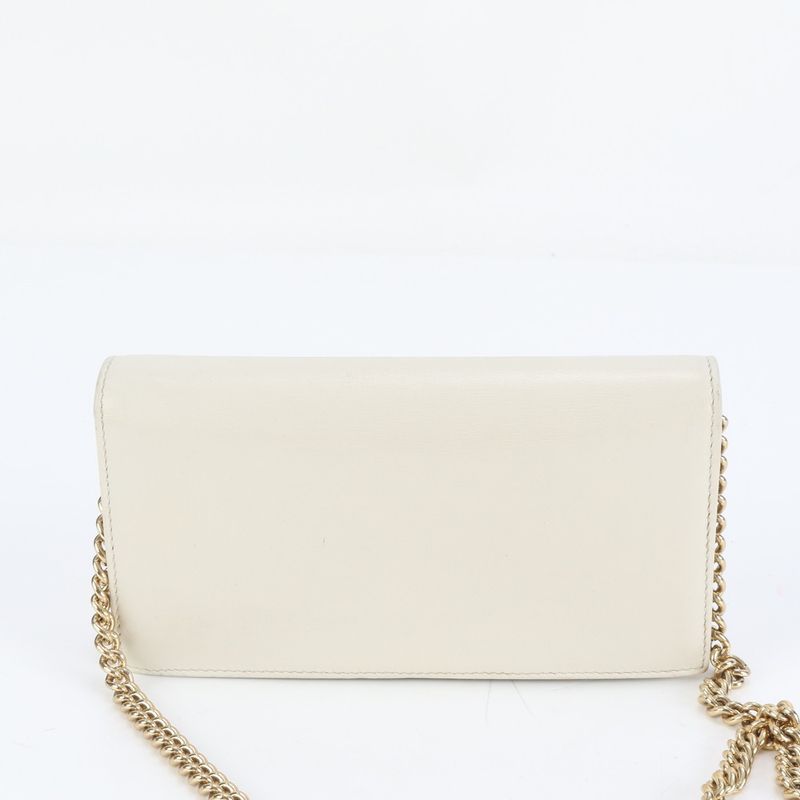 Polar Gucci Horsebit Crossbody Gold Chain Shoulder Wallet 621892 Leather Long