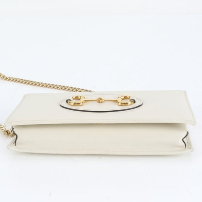 Polar Gucci Horsebit Crossbody Gold Chain Shoulder Wallet 621892 Leather Long