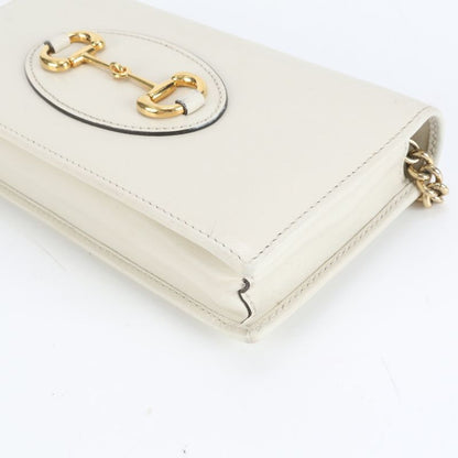 Polar Gucci Horsebit Crossbody Gold Chain Shoulder Wallet 621892 Leather Long
