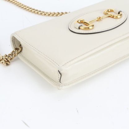 Polar Gucci Horsebit Crossbody Gold Chain Shoulder Wallet 621892 Leather Long
