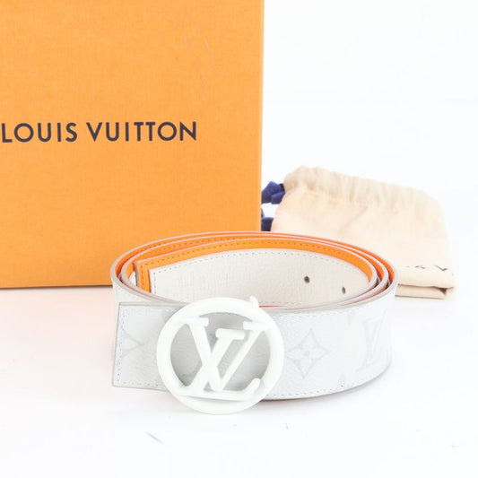 Louis Vuitton Monogram Santure LV Circle Belt M0169 Leather Business Men's EEE
