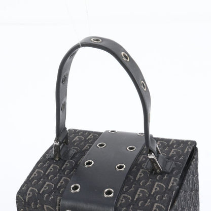 Polar Christian Dior Trotter Street Chic Vanity Bag Leather Hand Tote Black