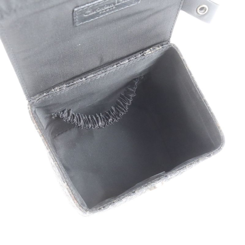 Polar Christian Dior Trotter Street Chic Vanity Bag Leather Hand Tote Black