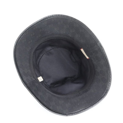 Current Gucci GG Canvas Double G Bucket Hat Bucket Hat Leather Belt Black Men's