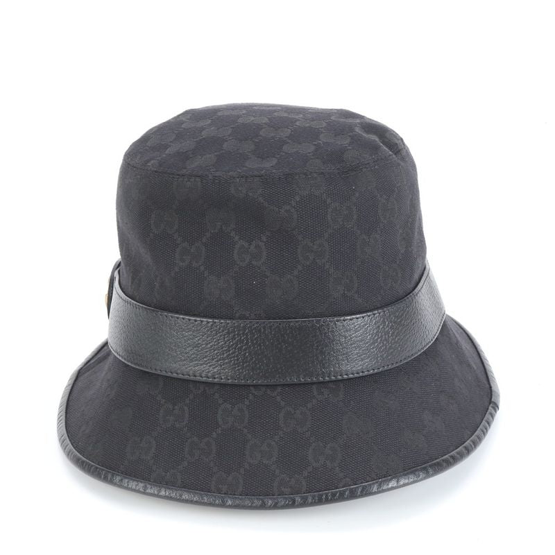 Current Gucci GG Canvas Double G Bucket Hat Bucket Hat 576587 4hg53 Leather