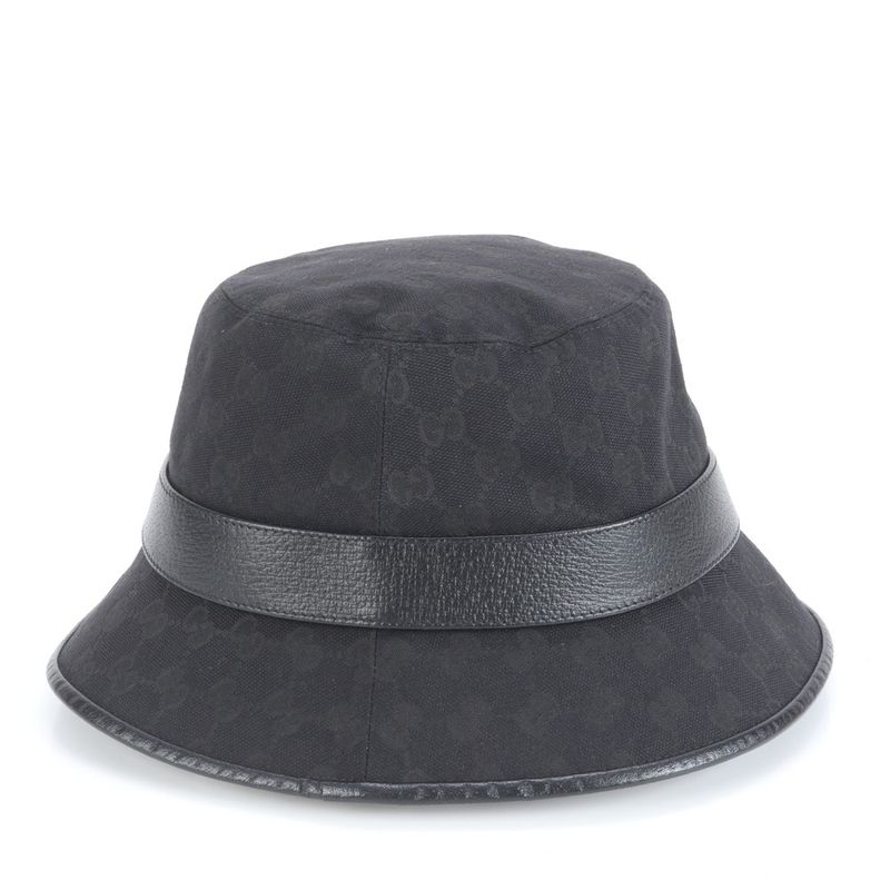 Current Gucci GG Canvas Double G Bucket Hat Bucket Hat 576587 4hg53 Leather