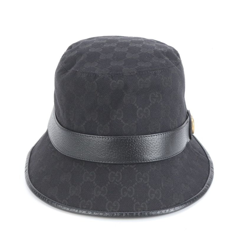 Current Gucci GG Canvas Double G Bucket Hat Bucket Hat 576587 4hg53 Leather