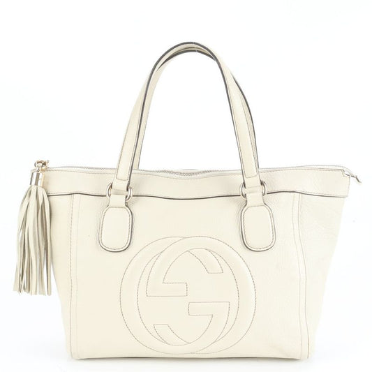 Polar Gucci Soho Interlocking G Tassel 282307 Leather Tote Bag Shoulder Women