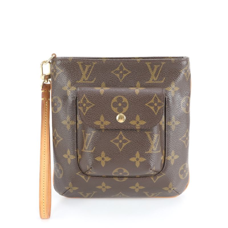 Polar Louis Vuitton Monogram Partition M51901 Leather Handbag Pouch Clutch