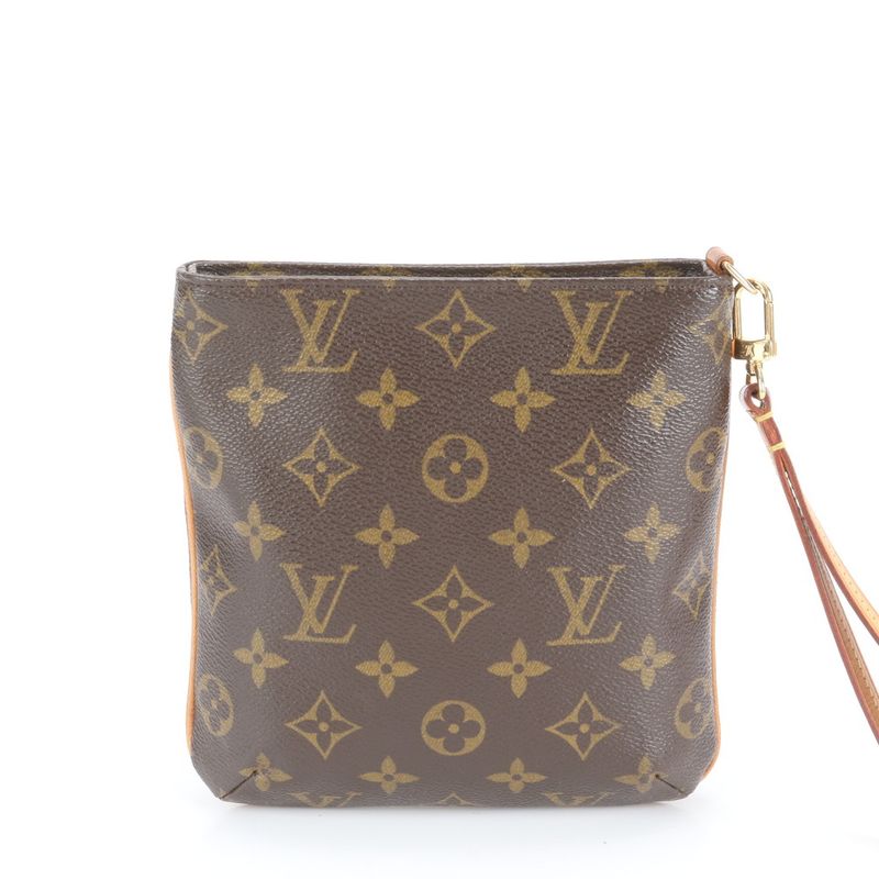 Polar Louis Vuitton Monogram Partition M51901 Leather Handbag Pouch Clutch