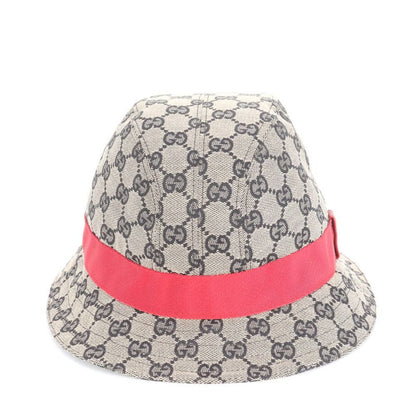 Gucci GG Canvas Logo Plate Bucket Hat Bucket Hat Navy Gold Hardware Fashion