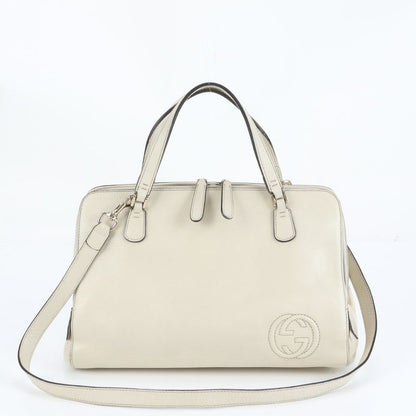 Polar Gucci Interlocking G Leather 2WAY Shoulder Bag Crossbody Hand Tote 338971