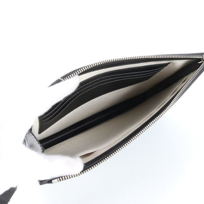 Unused Gucci GG Supreme Taiga Print 575136 Leather Second Bag Clutch Black