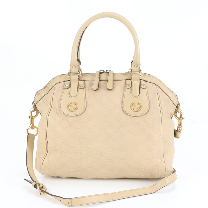 Guccissima Scarlet Leather 2WAY Shoulder Bag Crossbody Hand Tote 282299 Genuine