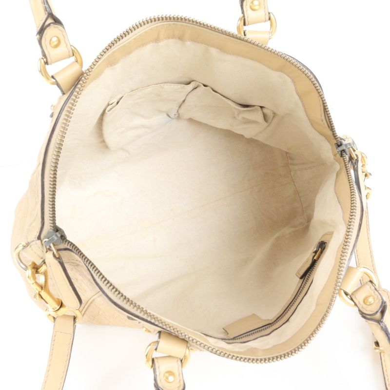 Guccissima Scarlet Leather 2WAY Shoulder Bag Crossbody Hand Tote 282299 Genuine