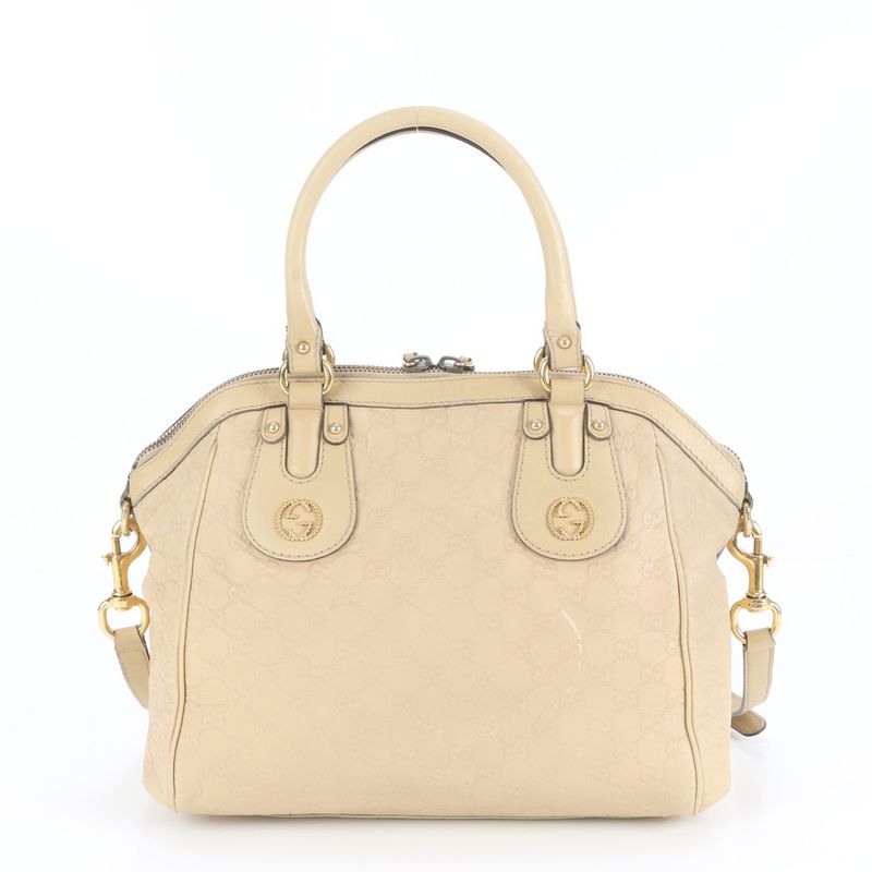 Guccissima Scarlet Leather 2WAY Shoulder Bag Crossbody Hand Tote 282299 Genuine