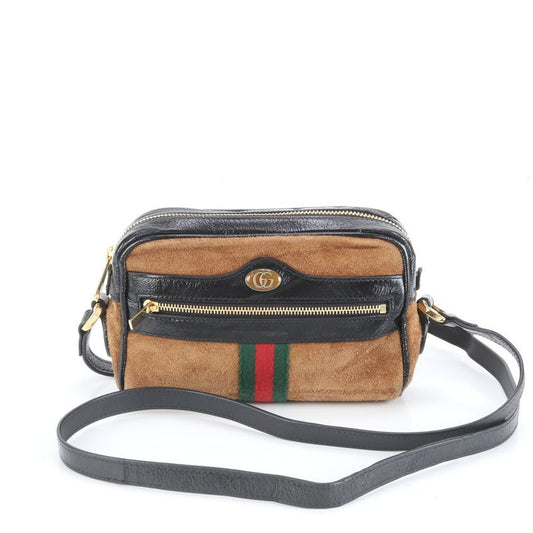 Gucci Sherry Line Leather Shoulder Bag Crossbody 573321 Brown Genuine Leather