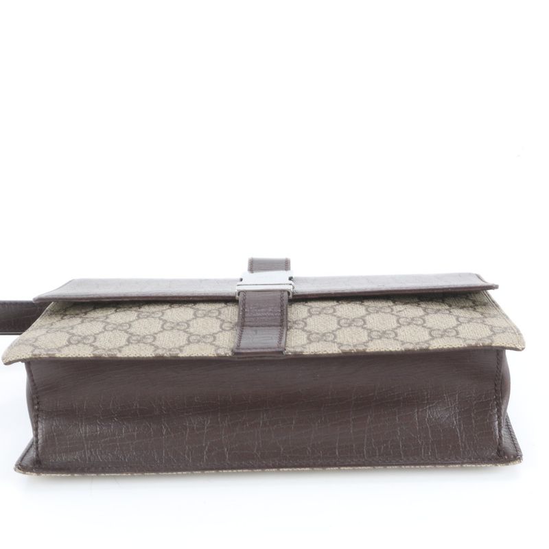 Polar Gucci GG Supreme Leather Second Bag 131213 Clutch Brand Gents Brown Men's