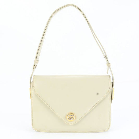 Vintage Old Gucci Leather 2WAY Shoulder Bag Shoulder One Shoulder Gold Hardware