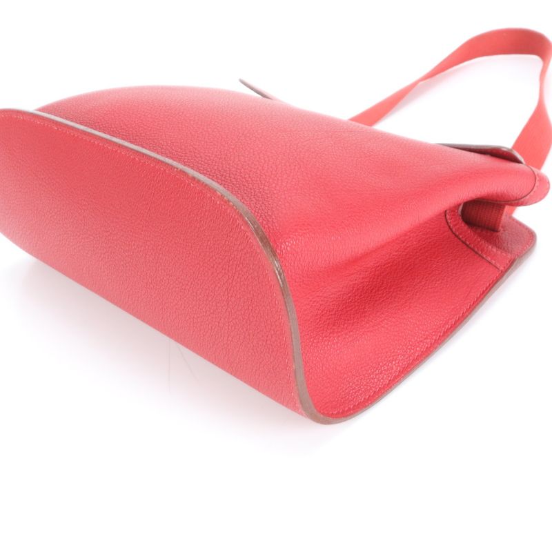 Polar Hermes □F Mark Sherpa Bandouliere Leather Shoulder Bag Shoulder One