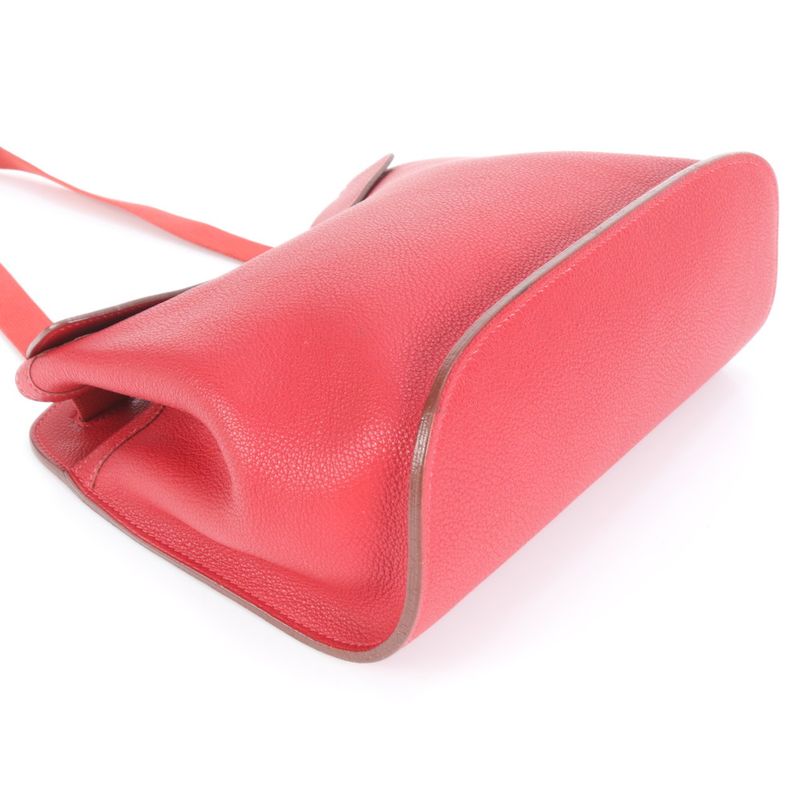 Polar Hermes □F Mark Sherpa Bandouliere Leather Shoulder Bag Shoulder One