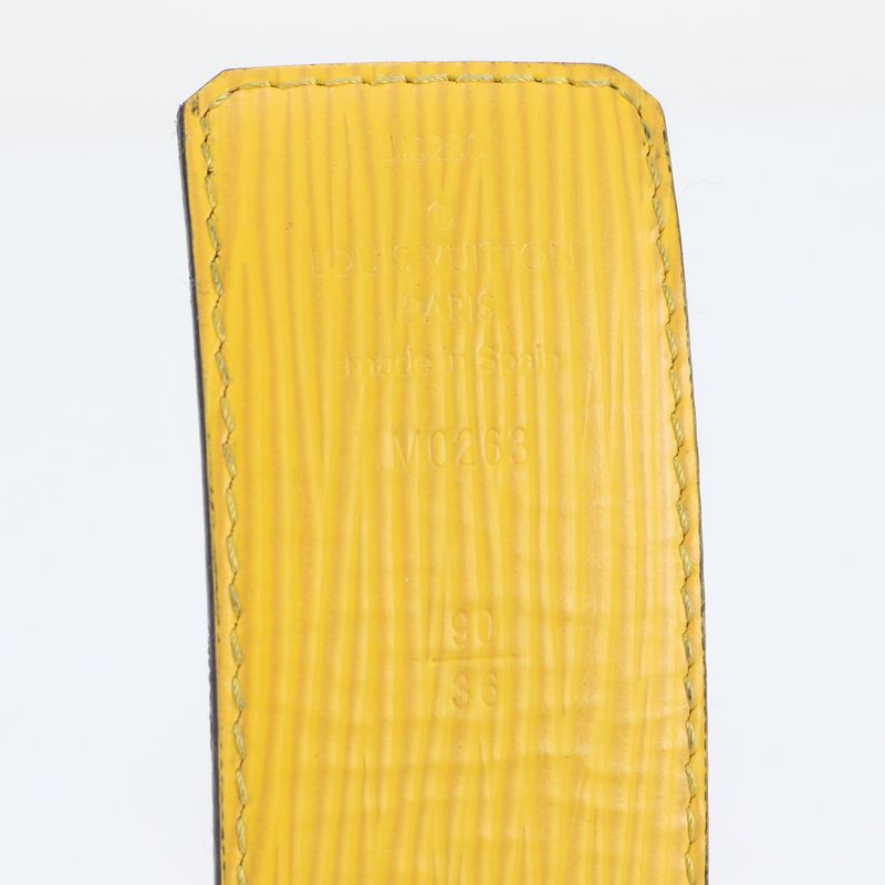 Extreme Louis Vuitton Monogram Eclipse Epi Santure LV Initial Reversible Belt