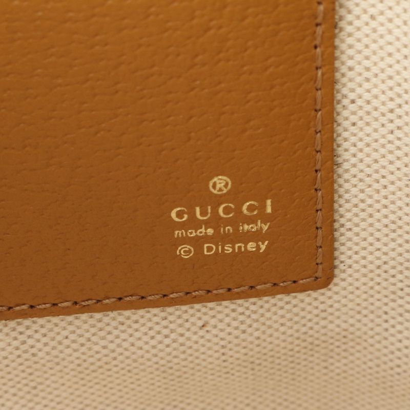 Gucci Micro GG Disney Mickey Collabor Leather Second Bag Clutch 602552 Brown