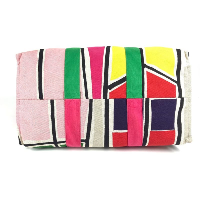 Hermes Shoulder Bag Sebas de Plage Logo Cotton Multicolor