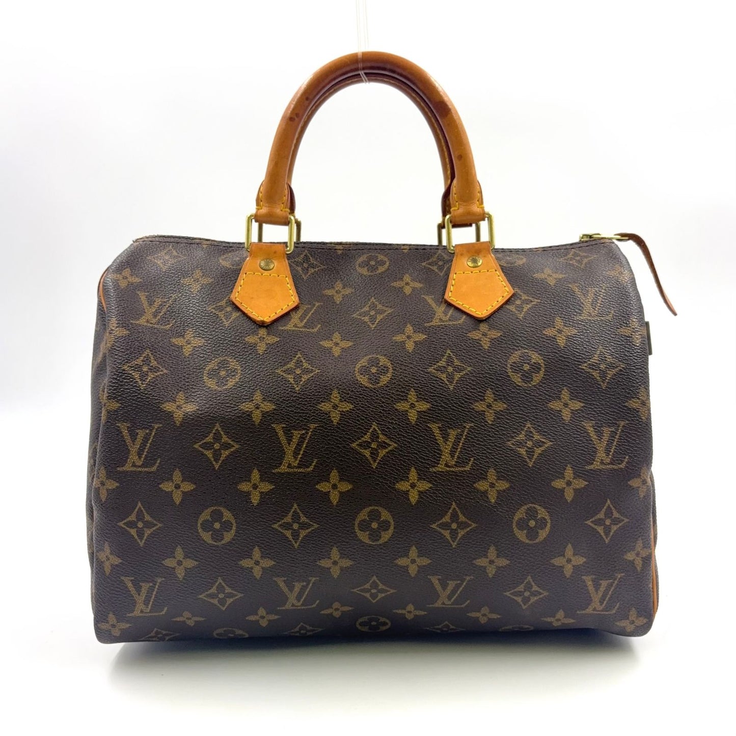 Louis Vuitton Speedy 30 Monogram Monogram Leather ×PVC Brown Hand Bag Gold