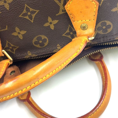 Louis Vuitton Speedy 30 Monogram Monogram Leather ×PVC Brown Hand Bag Gold