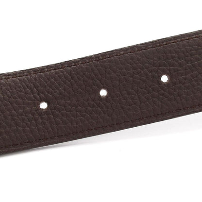 Hermes Belt - Dark Brown and Silver H Buckle Leather