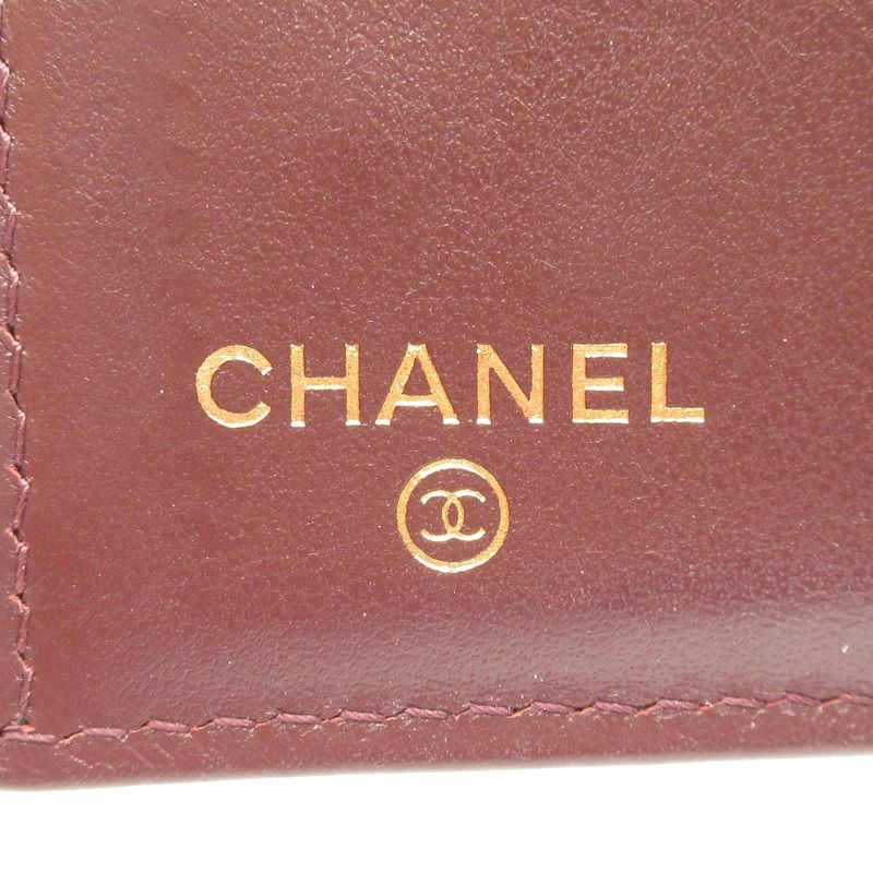 Chanel Trifold Wallet Matelasse Classic Small Flap Wallet Black Gold Hardware