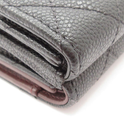 Chanel Trifold Wallet Matelasse Classic Small Flap Wallet Black Gold Hardware