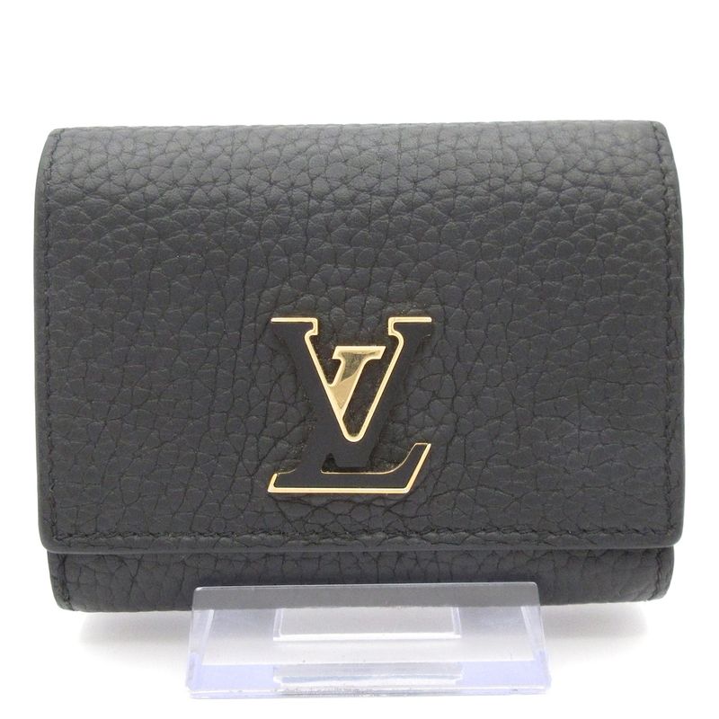 Louis Vuitton Bifold Wallet Capucines Portefeuille Capucines Tiny M12149 Noir