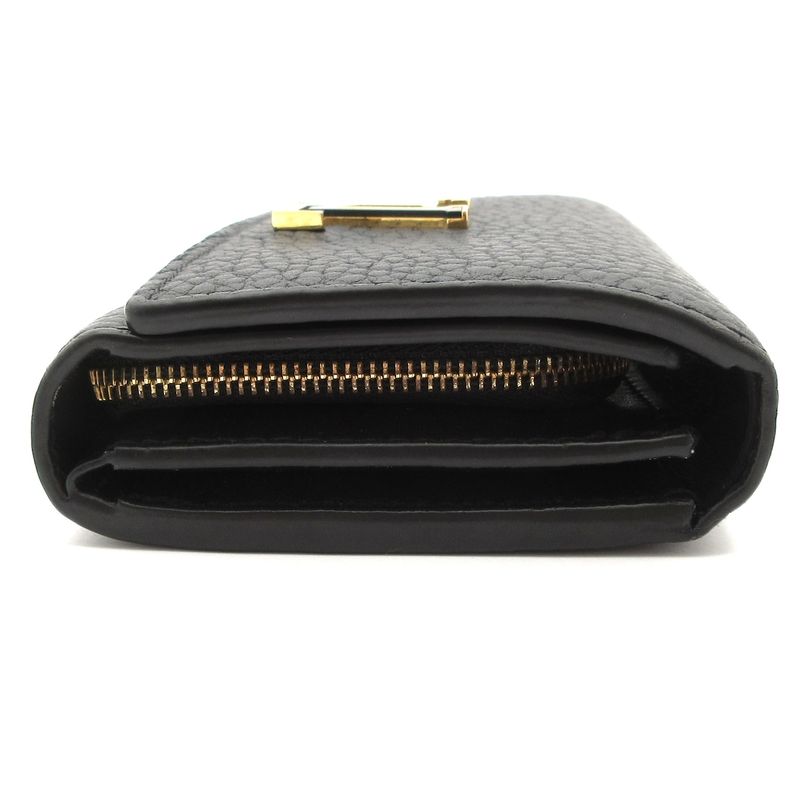 Louis Vuitton Bifold Wallet Capucines Portefeuille Capucines Tiny M12149 Noir