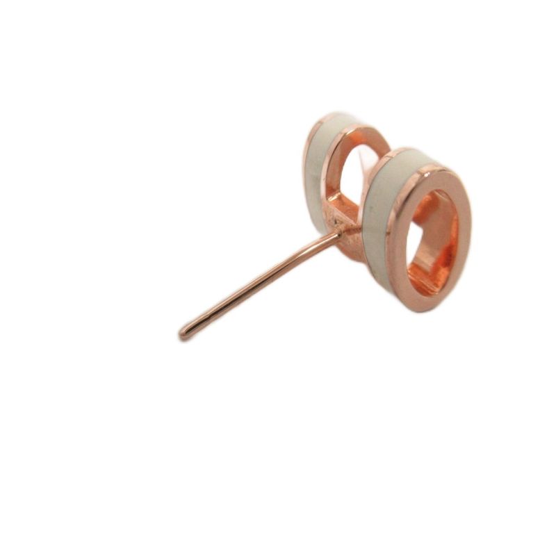 Hermes Pop Ash Mini H Earrings Stud Earrings Accessories White Pink Gold AA